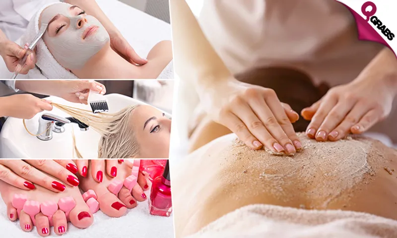 Killer Beauty Deal: Body Scrub + Hair Treatment & Blow-dry + Mani-Pedi with Color + Face Mask!